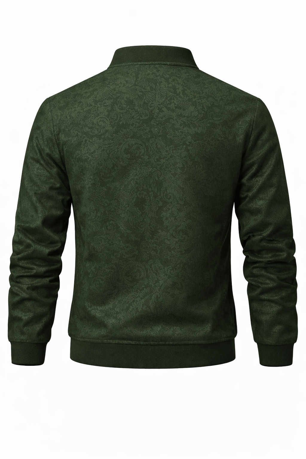 Men's Black Zip-Up Bomber Jacket – Elegant Design