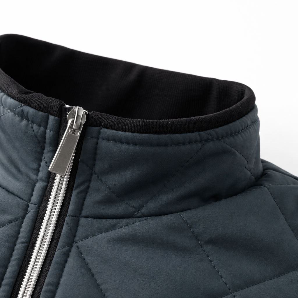 Men's Quilted Jacket with High Collar – Contemporary Style