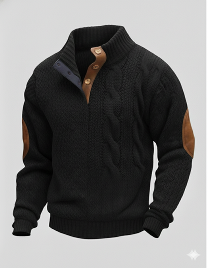 Riva Milano Aran Quarter-Zip Sweater