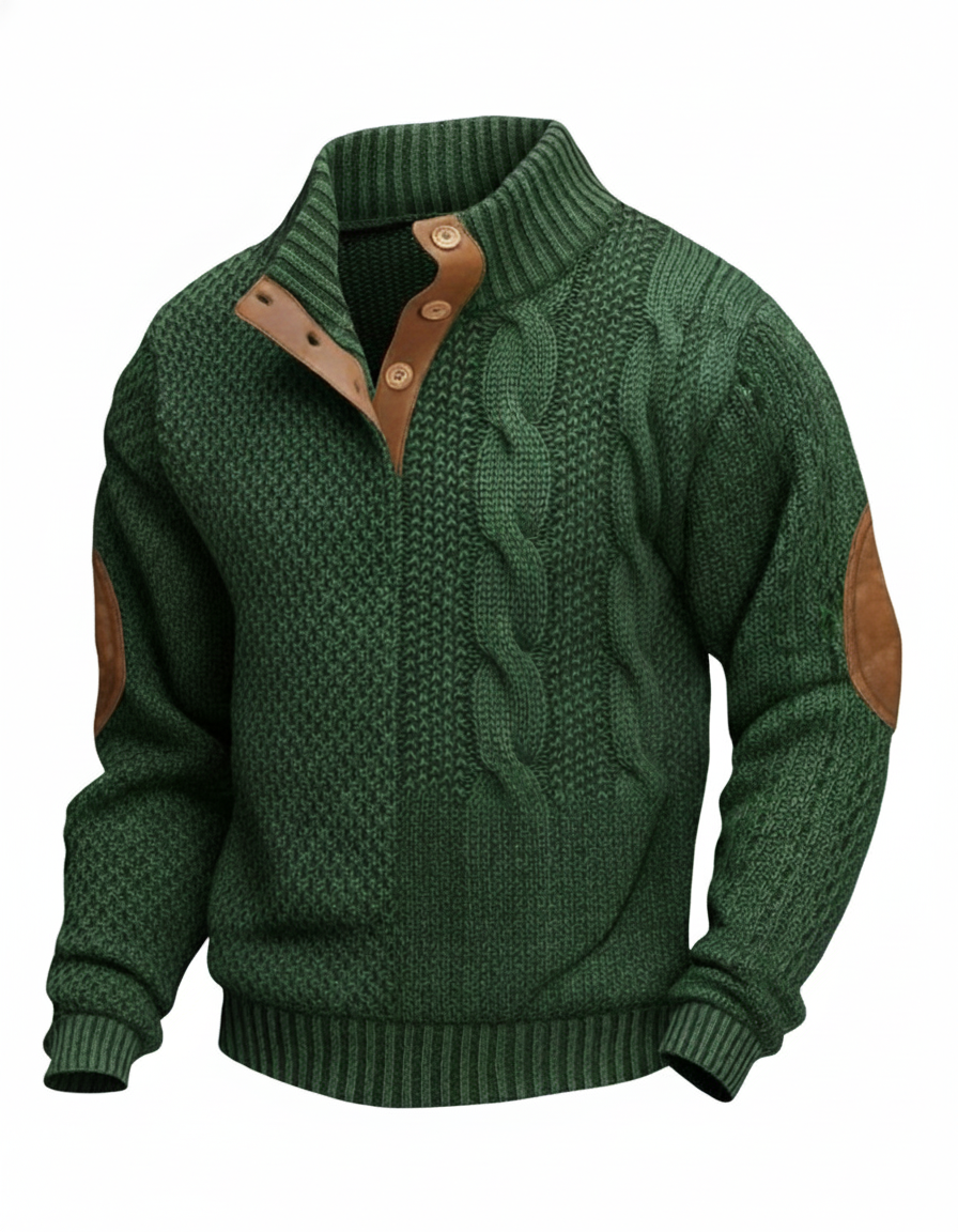 Riva Milano Aran Quarter-Zip Sweater