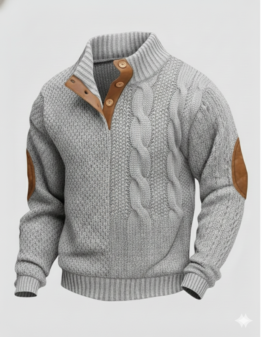 Riva Milano Aran Quarter-Zip Sweater