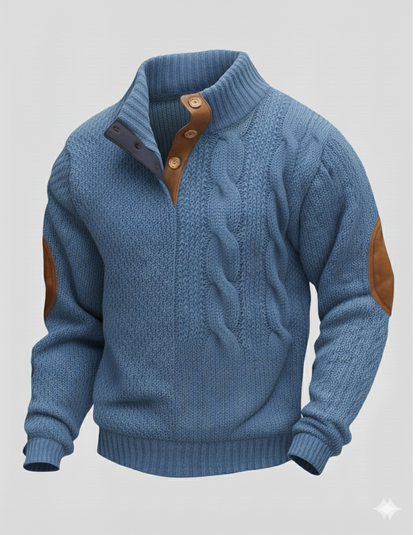 Riva Milano Aran Quarter-Zip Sweater